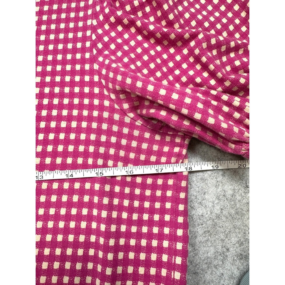 URBAN OUTFITTERS Women's Medium Pink Gingham Check Short Puff Sleeve Midi Dress - Picture 8 of 12